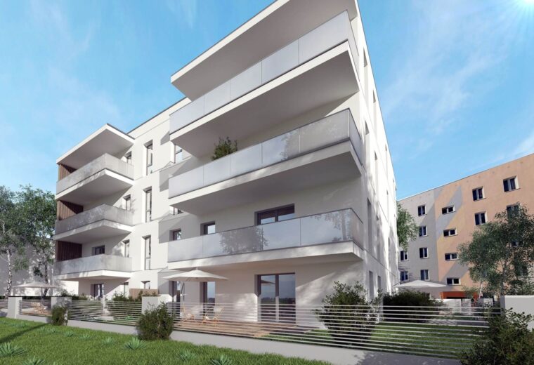 Wizualizacja frontowa Apartament贸w Sucharskiego